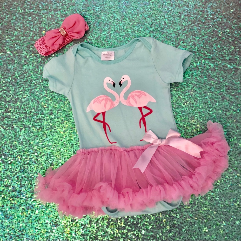 🦋Super cute & girly tutu flamingo onesie 🎀🦋